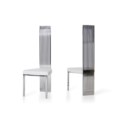 Modrest Elise Modern White Leatherette Dining Chair White Dining Chair 70551 VGVCB8372-WHT