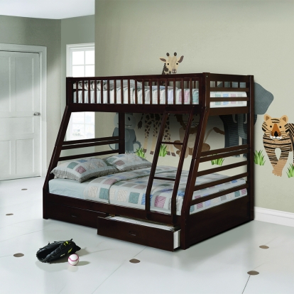 ACME Jason Espresso Bunk Bed (Twin | Full) Model 02020W
