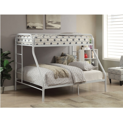 ACME Tritan White Bunk Bed (Twin | Full) Model 02053WH