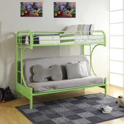 Acme Eclipse Twin/Full Futon Bunk Bed Model 02091W-GR