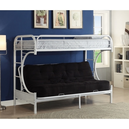 ACME Eclipse White Futon Bunk Bed (T XL/Q) Model 02093WH