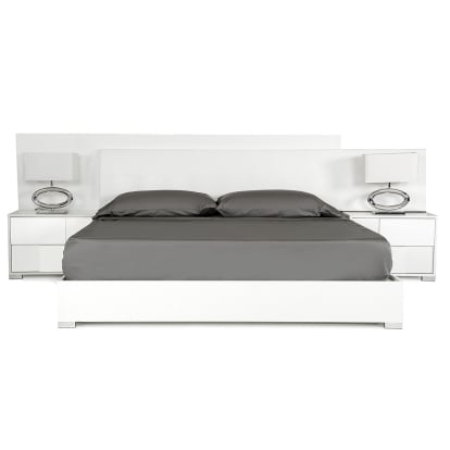 LA Furniture California King Monza Italian Modern White Bed VGACMONZA-BED-CK Contemporary Style by Vig Furnitrue Number 78600 Catch Home Goods