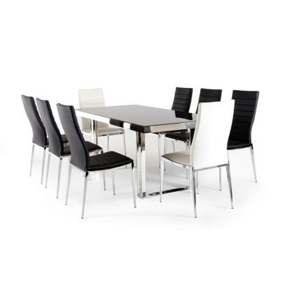 LA Furniture Courtland Modern Stainless Steel Dining Table VGHB212T Contemporary Style by Vig Furnitrue Number 71828 Catch Home Goods