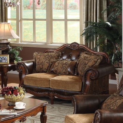 Acme Dreena Loveseat with 3 Pillows Model 05496