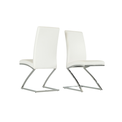 Angora Modern White Dining Chair (Set of 2) White Dining Chair 71593Z VGHR3168-WHT