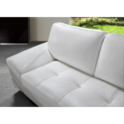 Divani Casa Vanity Modern White Leather Loveseat White Loveseat 12768 VG2T0744-LOVE-WHT