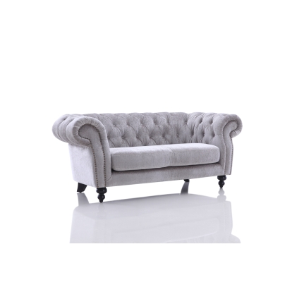 Divani Casa Alexandrina Grey Tufted Velvet Loveseat Grey Loveseat 17630A VG2T0892-LOVE-GRY