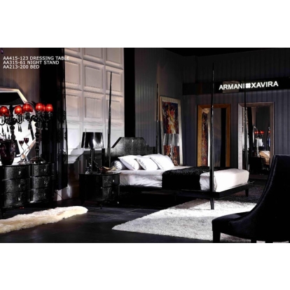 Gothic Armani Xavira Bed Black Bed 11797 VGUNAW213-200