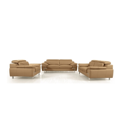 Divani Casa Grange Modern Camel Leather Sofa Set Tan Sofa Set 80387 VGBNS-2116-SET-CAMEL