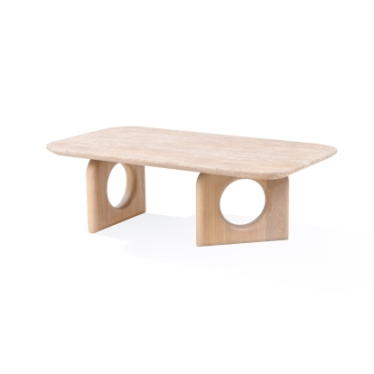 Nova Domus Osaka Modern Faux Marble + Natural Ash Coffee Table Cream Coffee Table 80453 VGCS-CT-22116