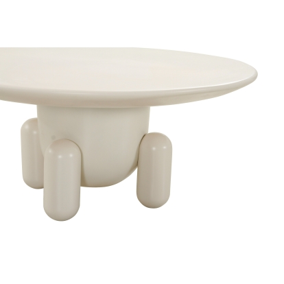 Modrest Gabby Contemporary White Round Coffee Table White Coffee Table 81037 VGOD-LZ-327-WHT