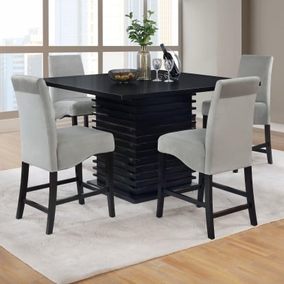 Coaster Stanton Contemporary Black Counter Height Dining Table Model 102068-S5