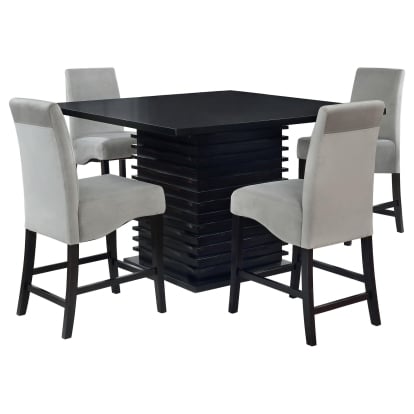 Coaster Stanton Contemporary Black Counter Height Dining Table Model 102068-S5