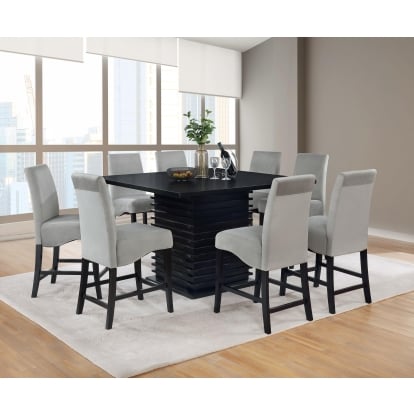 Coaster Stanton Contemporary Black Counter Height Dining Table Model 102068-S9
