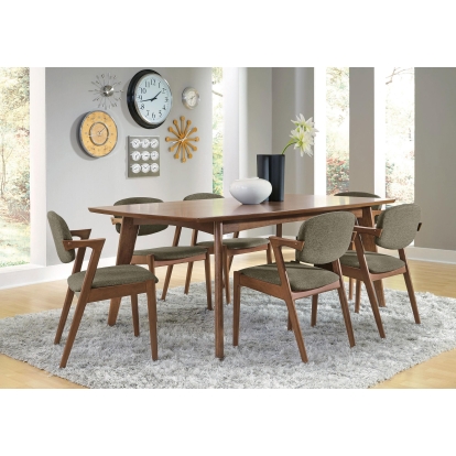 Coaster Malone Mid-Century Modern Dining Table Model 105351-S7
