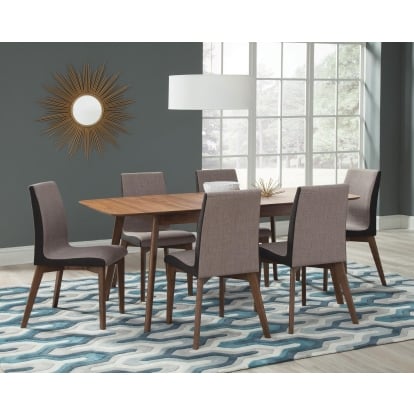 Coaster Redbridge Mid-Century Modern Dining Table Model 106591-S7