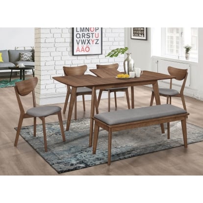 Coaster Alfredo Mid-Century Modern Dining Table Model 108080-S6