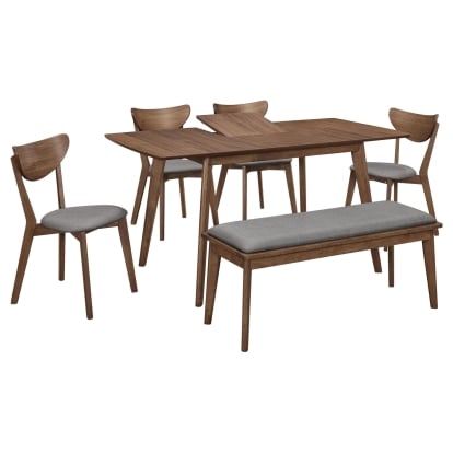 Coaster Alfredo Mid-Century Modern Dining Table Model 108080-S6