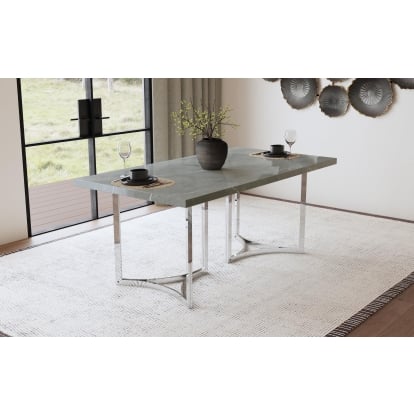 Coaster Sterling Contemporary Grey Faux Marble Dining Table Model 108121