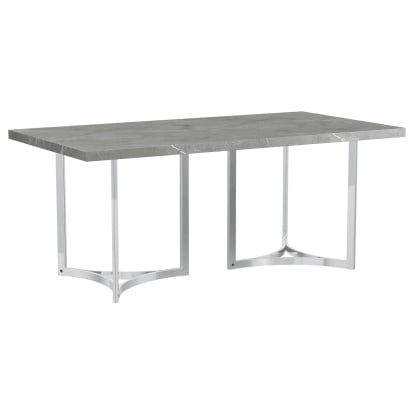 Coaster Sterling Contemporary Grey Faux Marble Dining Table Model 108121