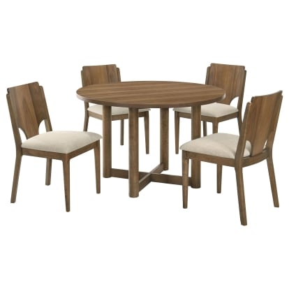 Coaster Crestmore Mid-Century Modern Dining Table Model 108570-S5