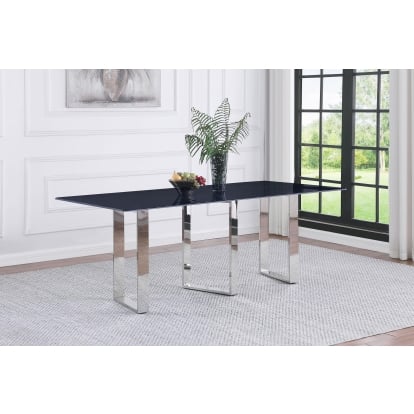 Coaster Desden Contemporary Grey Marble Dining Table Model 109361