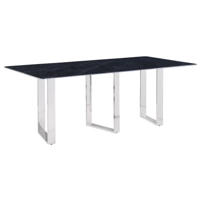 Coaster Desden Contemporary Grey Marble Dining Table Model 109361