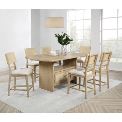 Coaster Kailani Coastal Counter Height Dining Table Model 109388-S7