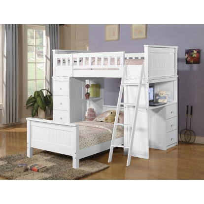 ACME Willoughby White Twin Loft Bed Model 10970W