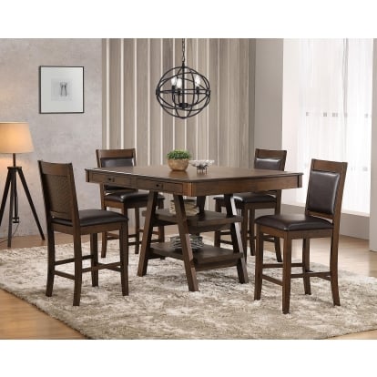 Coaster Dewey Transitional Counter Height Dining Table Model 115208-S5
