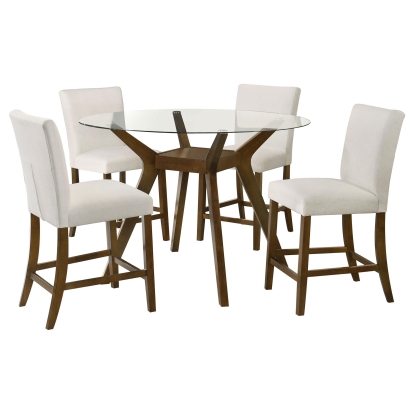Coaster Paxton Mid-Century Modern Counter Height Dining Table Model 122178-S5Bge
