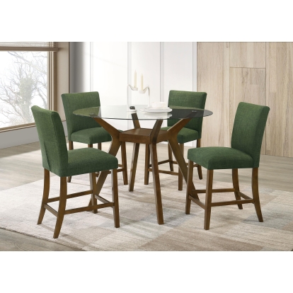 Coaster Paxton Mid-Century Modern Counter Height Dining Table Model 122178-S5Grn