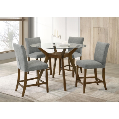 Coaster Paxton Mid-Century Modern Counter Height Dining Table Model 122178-S5Gry