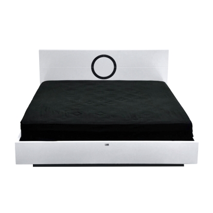 LA Furniture Queen Ovidius Modern White Crocodile Lacquer Bed VGUNAW223-180-Q Contemporary Style by Vig Furnitrue Number 12954 Catch Home Goods