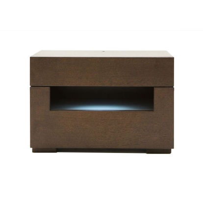 Ceres Modern Brown Oak and Grey Nightstand Wenge Nightstand 14670 VGWCCG05-WNG