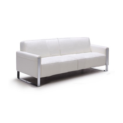 Divani Casa Iris Modern White Leather Loveseat White Loveseat 71898 VGKK1503-WHT-LOVE