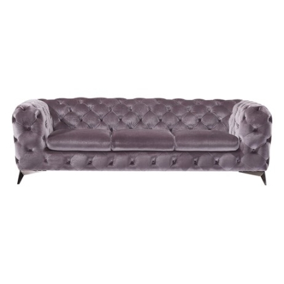 Divani Casa Delilah Modern Grey Fabric Sofa Grey Sofa 73473 VGCA1546-GRY-SOFA