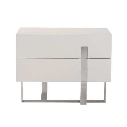 Voco Modern White Bedroom Nightstand White Nightstand 15509A VGCN1302H-P01