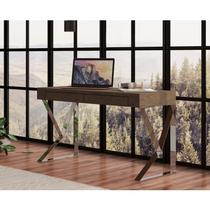 Ferris Modern Walnut Office Desk Walnut Office Desk 16189 VGBBMD153-WAL