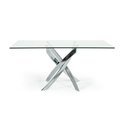 LA Furniture Pyrite Modern Rectangular Glass Dining Table VGEWF2133EA Contemporary Style by Vig Furnitrue Number 17432 Catch Home Goods