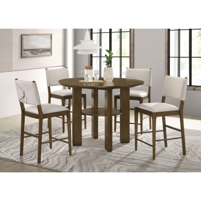 Coaster Ottowa Contemporary Counter Height Dining Table Model 193668-S5
