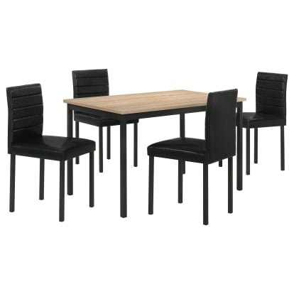 Coaster Garza Transitional Greige Oak Dining Table Model 193981-S5