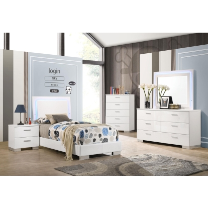 Coaster Felicity Contemporary Twin Bed Model 203500T-S4L