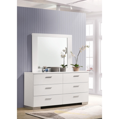 Coaster Felicity Contemporary Dresser With Mirror Model 203503M