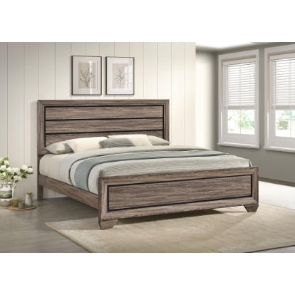 Coaster Kauffman Transitional Washed Taupe Eastern King Bed Model 204191Ke