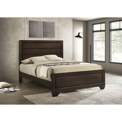 Coaster Kauffman Transitional Dark Cocoa Queen Bed Model 204391Q