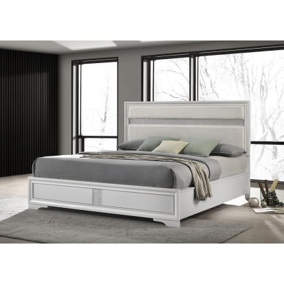 Coaster Miranda Contemporary White California King Bed Model 205110Kw