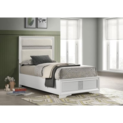 Coaster Miranda Contemporary White Twin Bed Model 205110T