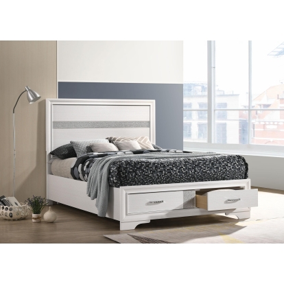 Coaster Miranda Contemporary White Full Storage Bed Model 205111F