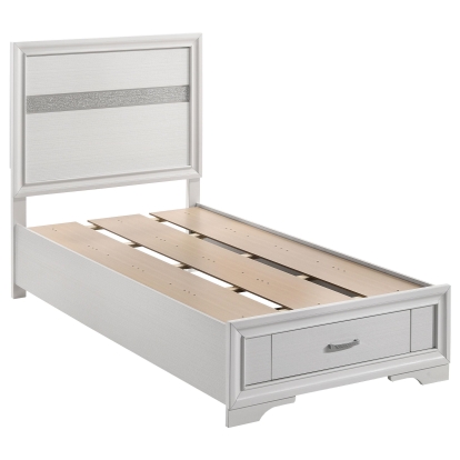 Coaster Miranda Contemporary White Twin Storage Bed Model 205111T